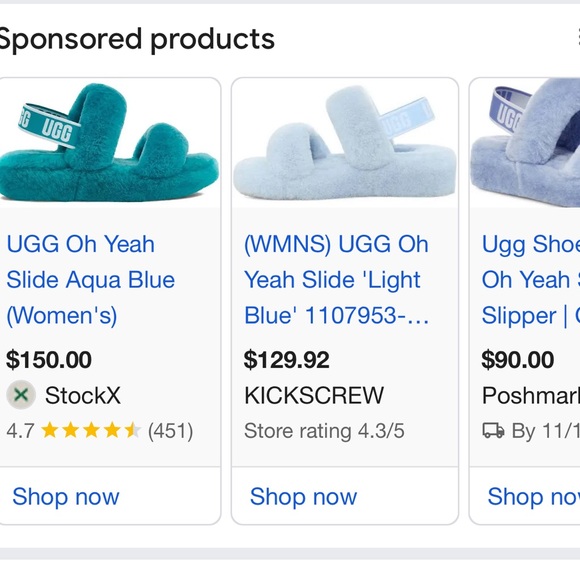 UGG oh yeah  Light Blue Sandals - Picture 5 of 5